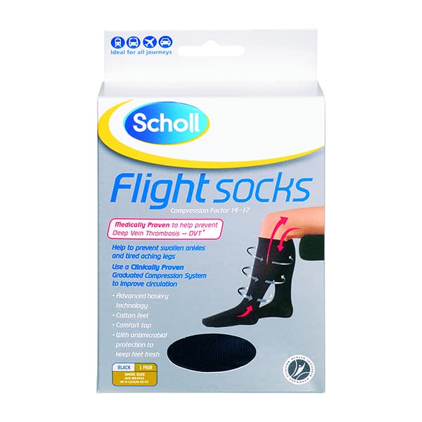 SCHOLL Flight Socks Mens Black